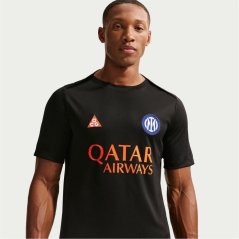 Nike Mens Inter Milan Pre-Match Shirt Black/Orange