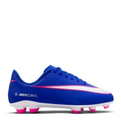 Nike Mercurial Vapor 16 Club Juniors Firm Ground Football Boots Blue/Wht/Pink