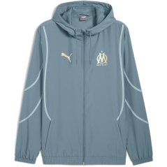 Puma Olympique De Marseille Pre Match Woven Jacket 2024 2025 Adults Blue