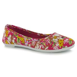 Miss Fiori Print Ballet Shoes Girls Pink
