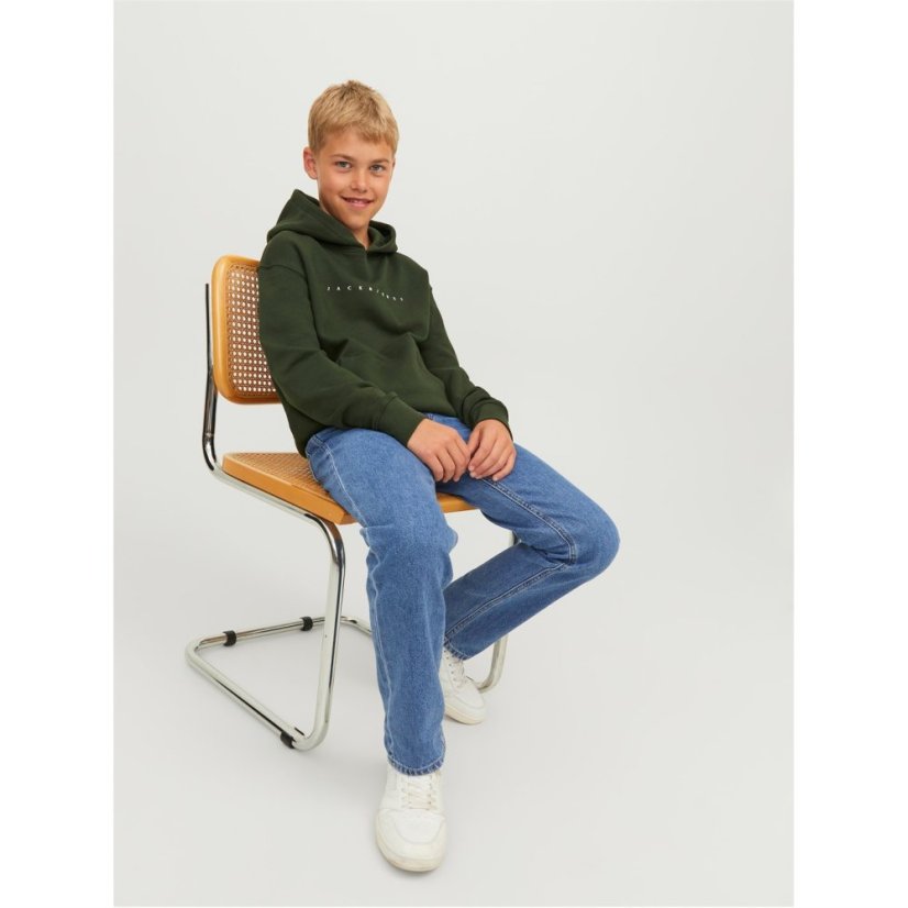 Jack and Jones Kids' Clark Straight Leg Jeans Blue Denim