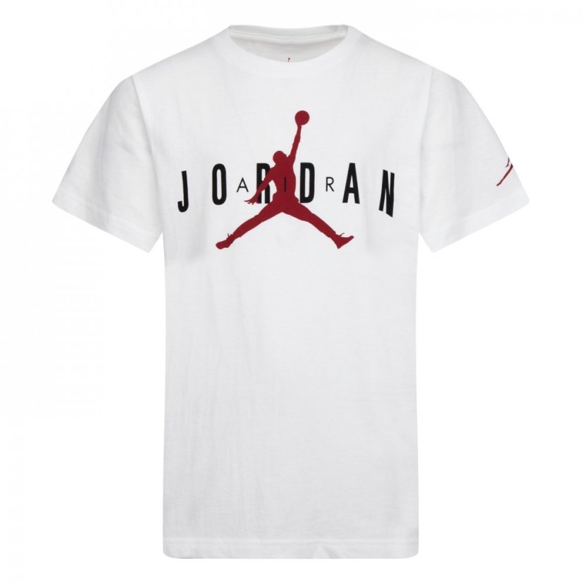 Air Jordan Longline Graphic T Shirt Junior Boys White JDBBrand