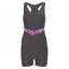 Slazenger Splice Boyleg Swimsuit Womens Grey/Purple