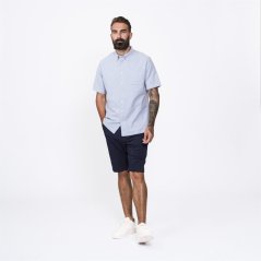 Firetrap Oxford Short Sleeve Shirt Mens Grey