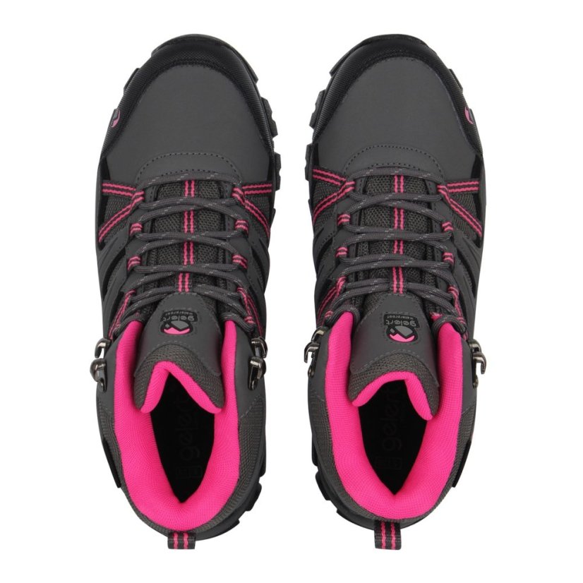 Gelert Horizon Waterproof Walking Boots Juniors Charcoal/Pink