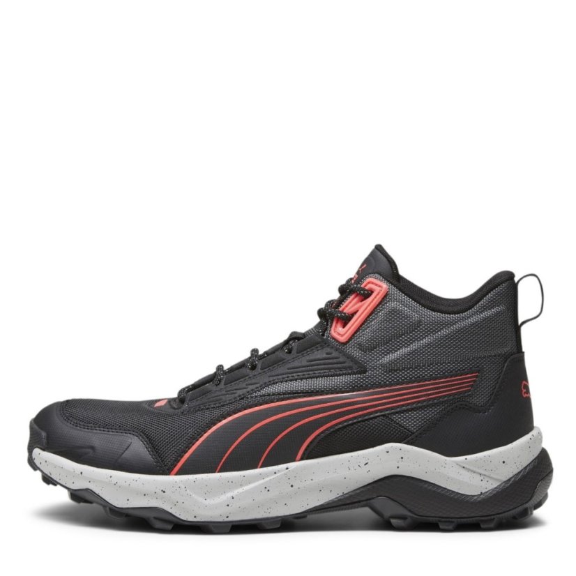 Puma Obstruct Pro Mid Walking Shoes Mens Blk/Grey/Red