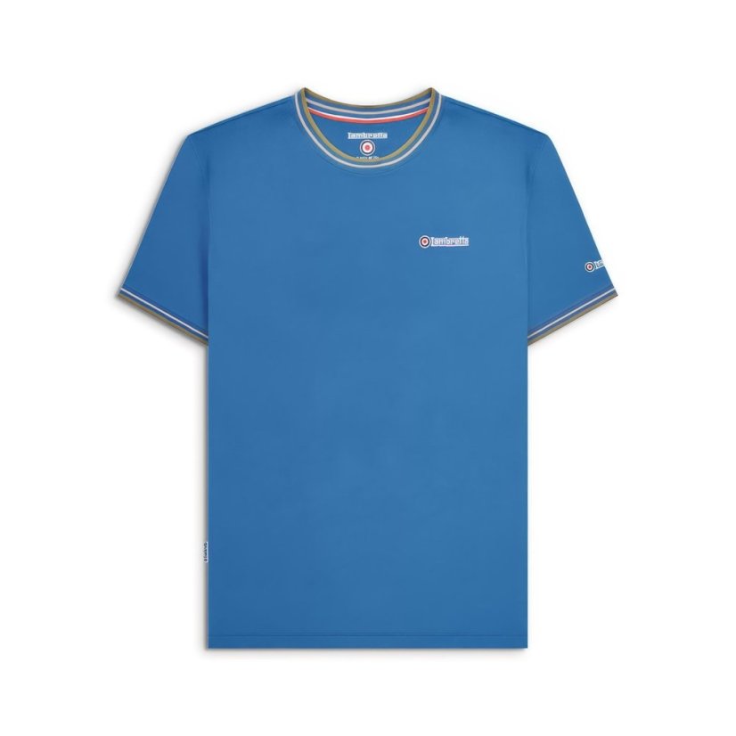 Lambretta Tip Pique Tee DkBlue Slv/Lich