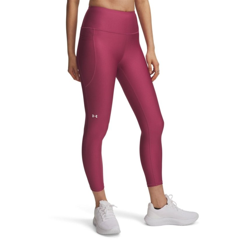 Under Armour Tech No-Slip Waistband Ankle Leggings Womens Fuchsia Dusk