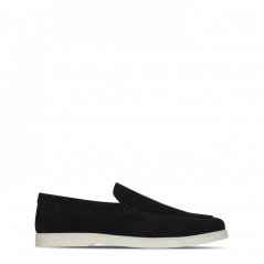 Fabric Suede Loafer Black
