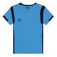 Umbro Spartan Short Sleeve Shirt Juniors Sky / Navy