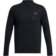 Under Armour Men's Vanish Zipped Long-Sleeve Performance Gym Top Black