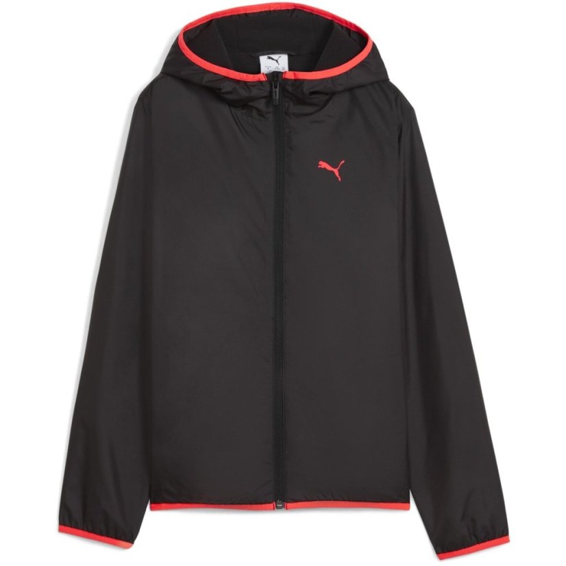 Puma Kids' Rain Windbreaker Black/Orange
