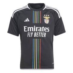 adidas Benfica Away Shirt 2023 2024 Juniors Black