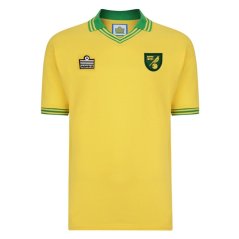 Score Draw SD Norwich City Retro Home Shirt 1978 Adults Yellow/Green