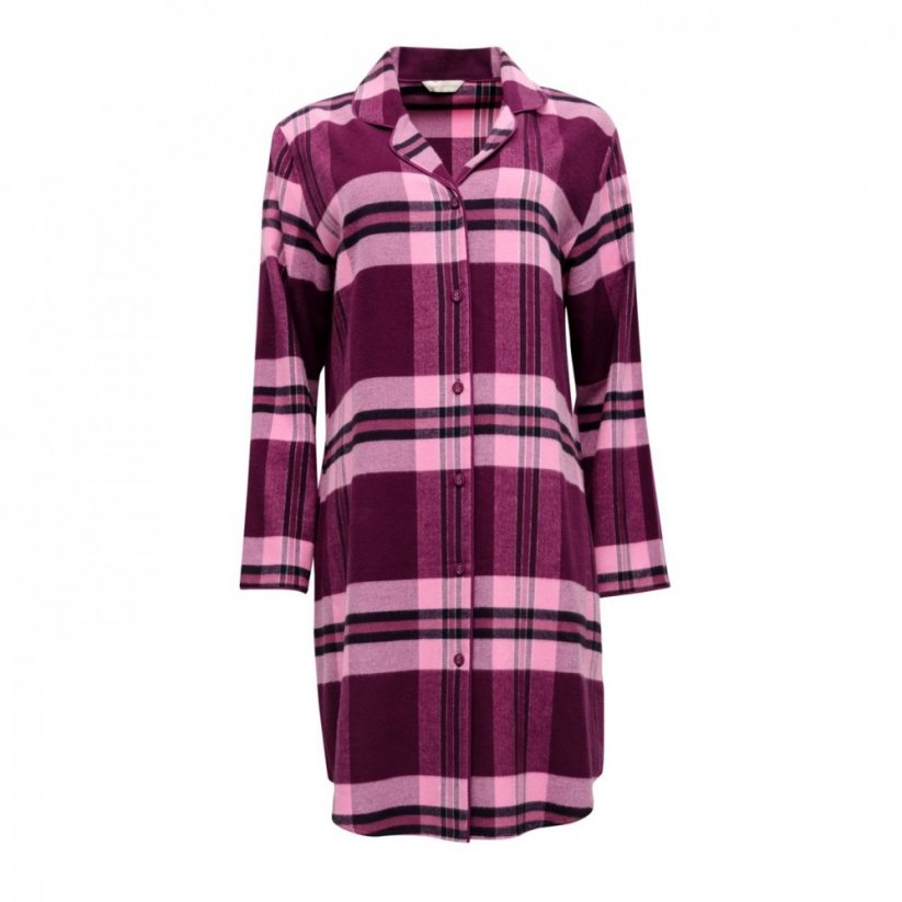 Cyberjammies Eve Super Cosy Check Nightshirt Pink Check
