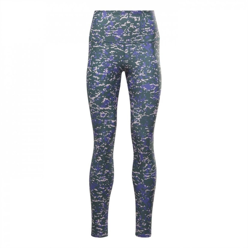 Reebok Lux 2.0 Speckle Modern Safari Leggings Womens Gym Legging Forgrn