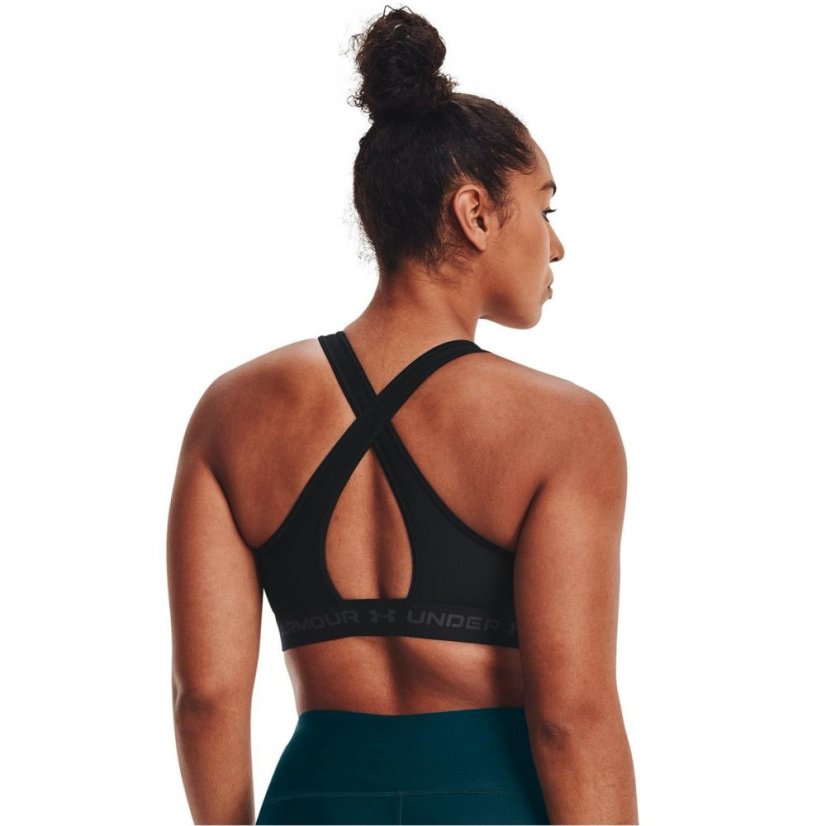 Under Armour Armour Medium Support Crossback Bra Womens Black