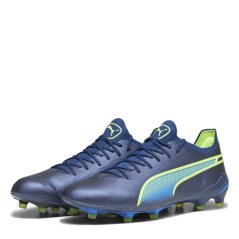 Puma King Ultimate Firm Ground Football Boots Blue/Green