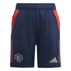 adidas Manchester United Training Shorts 2024 2025 Juniors Navy