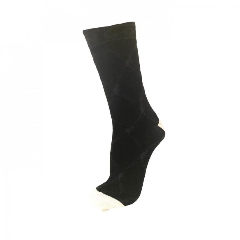 Kangol all over print sock 2pk Black/White