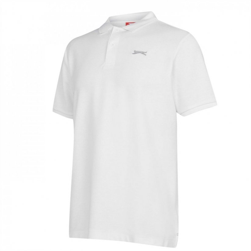 Slazenger Plain pánske polo tričko White