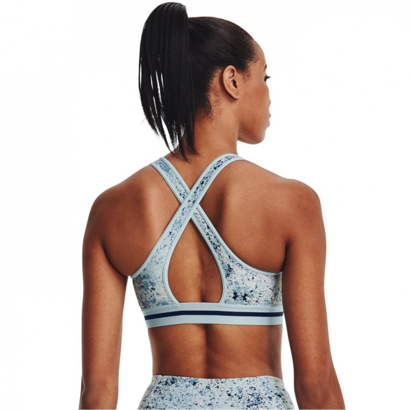 Under Armour Armour Project Rock Womens Sports Bra Blue/Academy