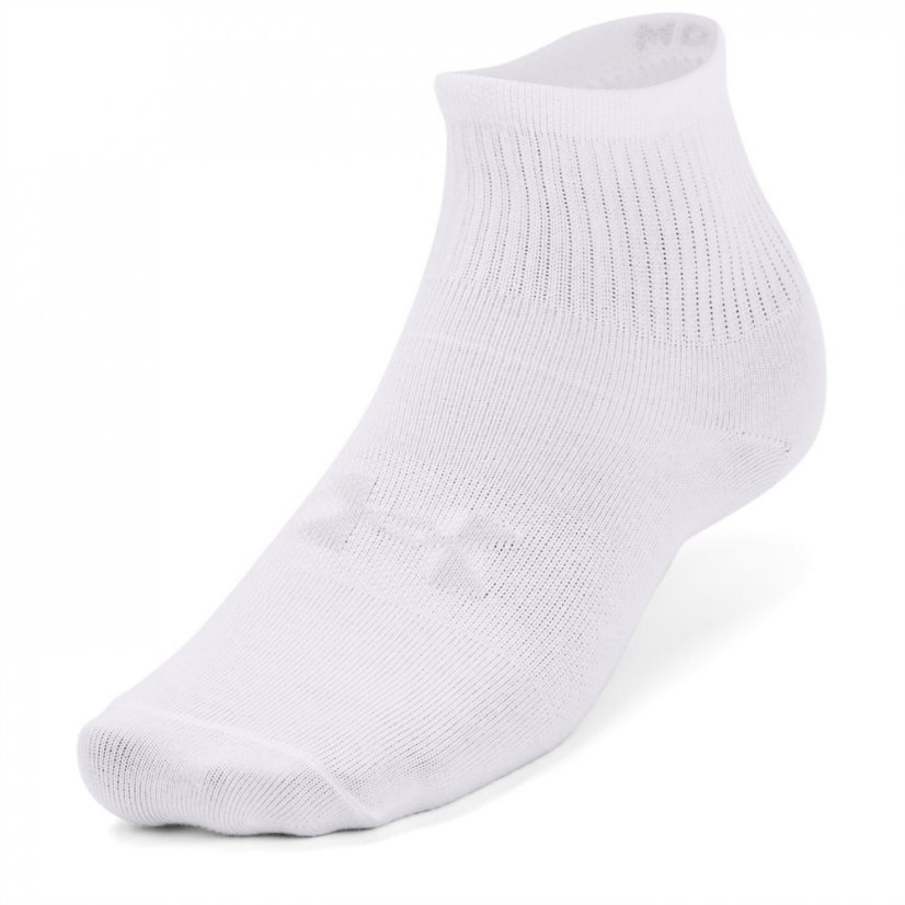 Under Armour Kids' Essential Quarter Trainers Socks White