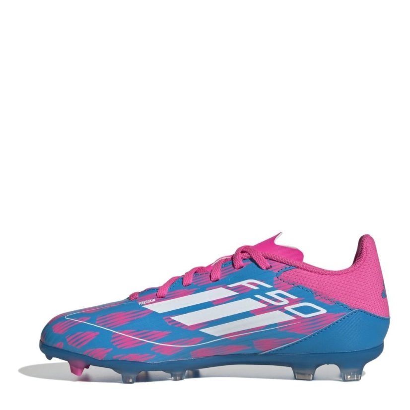 adidas F50 League Childrens Firm Ground Football Boots Blue/Pink