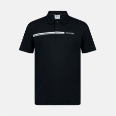 Slazenger Men's Slagenzer Golf Short Sleeve Performance Polo Shirt Black