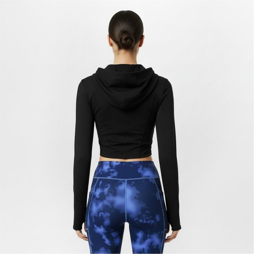 USA Pro Women's USAPRO Full Zip Long Sleeve Dri-FIT Performance Training Jacket Black