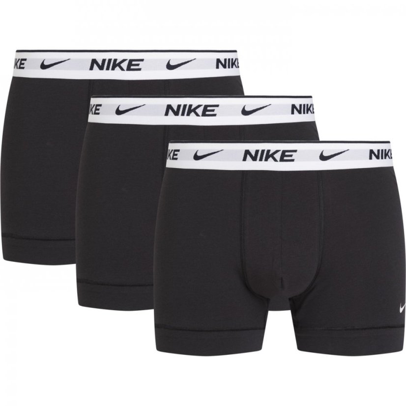 Nike 3 Pack Dri-FIT Essential Microfiber Trunks Mens Black/White