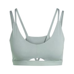 adidas Yoga Studio Luxe Low Impact Sports Bra Womens Silver Green