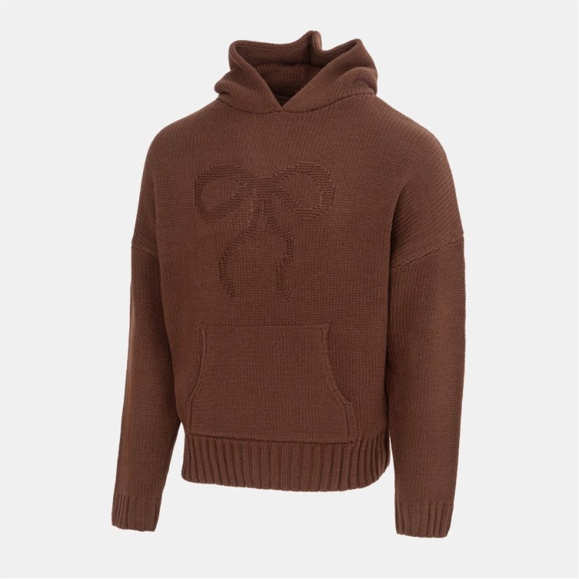 Miso Miso Bow Knit Hood Ld54 Brown