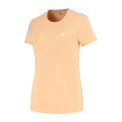 K Swiss Women's Hypercourt CrwT3 Short Sleeve Performance T-Shirt Peach Fuzz