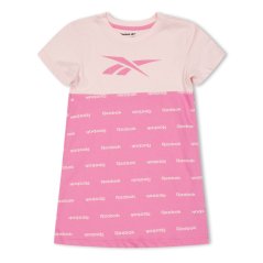 Reebok Kids' All Over Print Block T-Shirt Dress Aurora Pink