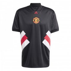 adidas Manchester United FC Icon Retro Shirt Mens Black