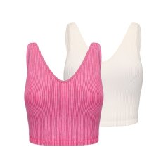 Slazenger 2PK Bra Tank Womens Raspberry/Sugar