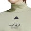 adidas Signature Graphic Embroidery Fleece Crop Sweatshirt Tent Green