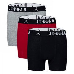 Air Jordan Cotton Core 3Pk Junior Boys Blk/Grey/Red