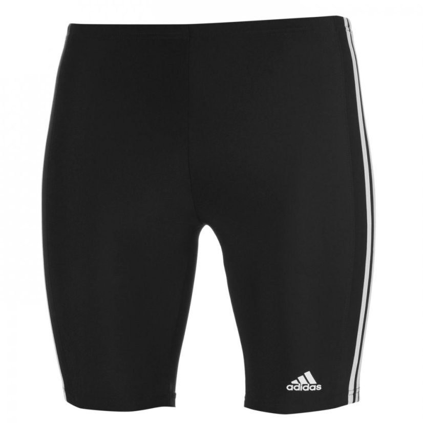 adidas Primeblue 3-Stripes Swim Jammer Mens Black/White