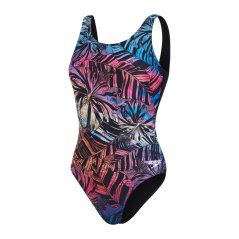 Speedo Women's Placement U-Back One Piece Swimsuit Black/Red