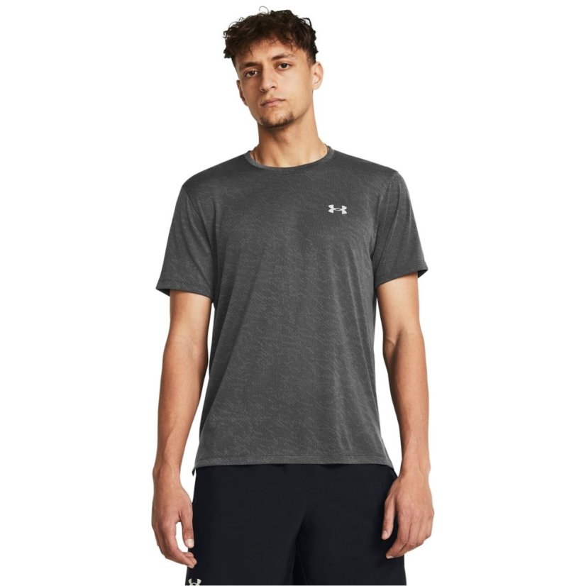 Under Armour Men's Launch Short-Sleeve Performance Gym Top CASTLEROCK REFL
