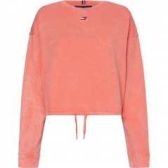 Tommy Sport RELAXED LINEN C-NK SWEATSHIRT Crystal Coral