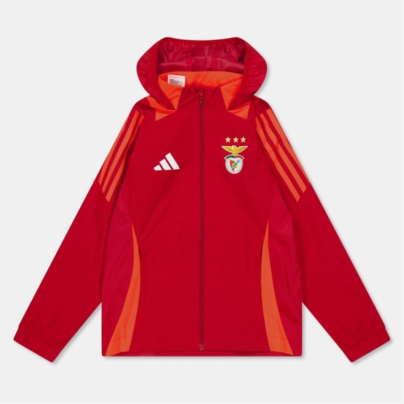 adidas Unisex Kids Benfica Rain Coar 2024 2025 Team Power Red