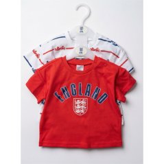 Team England Two Pack Graphic T-Shirts Red/White/Navy