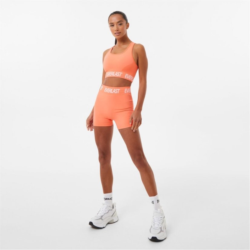 Everlast Seamless 3 Inch Shorts Womens Orange