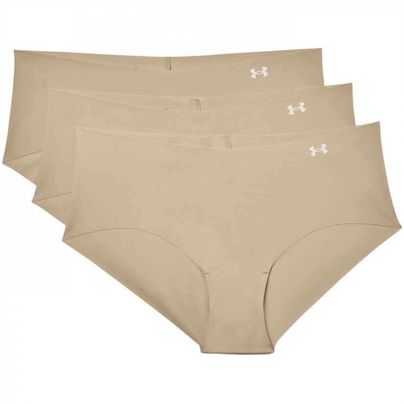 Under Armour 3 Pack Hipster Briefs Womens Beige