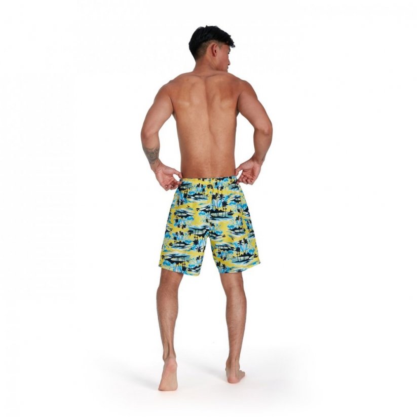 Speedo Print Leisure 18 Swim pánské šortky Yellow/Blue