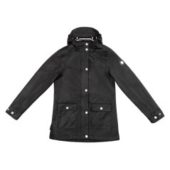 Gelert Kids' Coast Waterproof Windproof Hooded Long Sleeve Waterproof Jacket Black