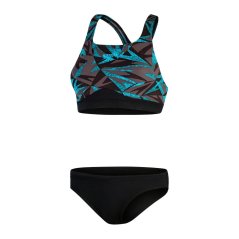 Speedo Women's Two Piece Swimsuit Black/Blue